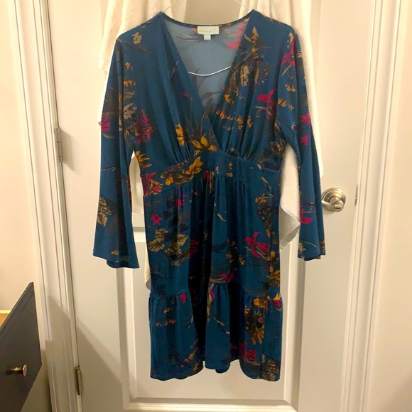 Bohemian floral and flirty teal and lovely to wear with heeled sandals - Picture 3 of 4